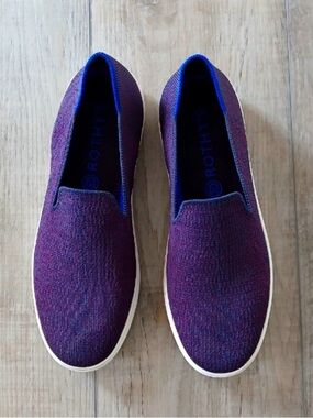 Rothys Purple Slip On The Original Sneaker Fig Python Shoes Size 9.5